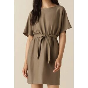 Vetta Capsule Convertible Wrap Mini Dress in Dark Khaki Sz. M